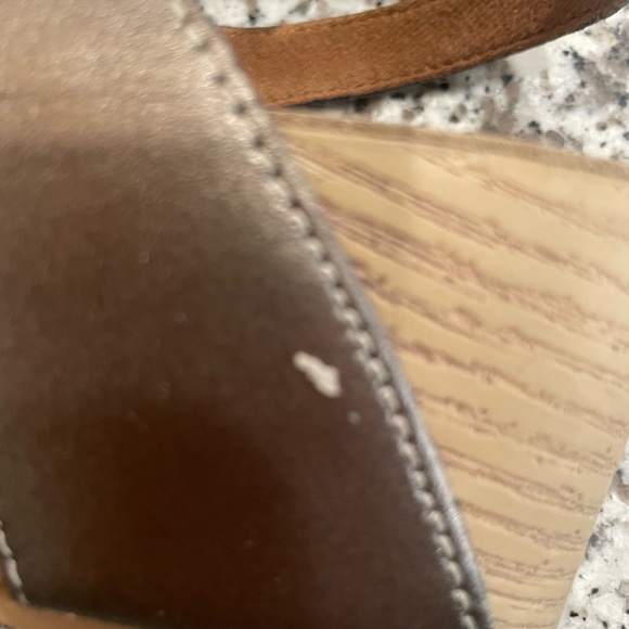 Clarks Bronze Wedge Sandals - Picture 8 of 11